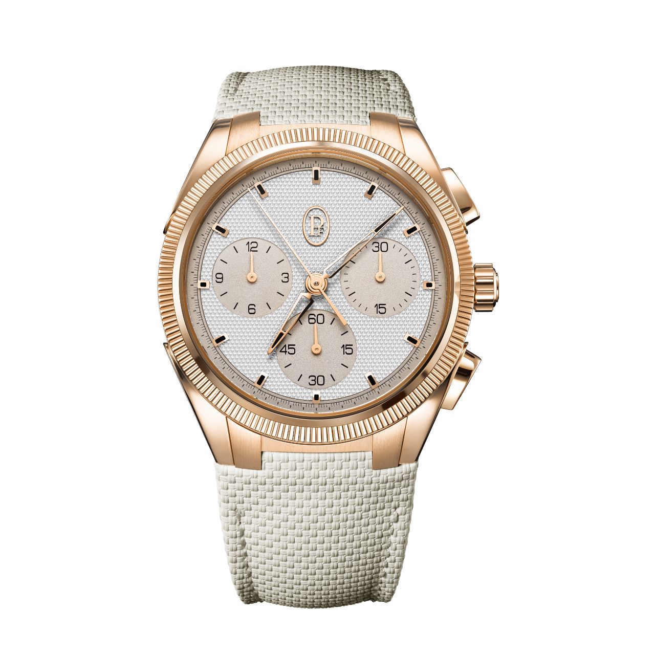 トンダ PF スポーツ クロノグラフ ノーデイト ローズゴールド シルバーサンドストーン COSC BY PARMIGIANI FLEURIER トンダ PF スポーツ クロノグラフ ノーデイト ローズゴールド シルバーサンドストーン COSC バイ パルミジャーニ・フルリエ