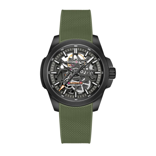 NORQAIN インディペンデンス スケルトン 40mm ブラック DLC N3008.07B01.G01.R01