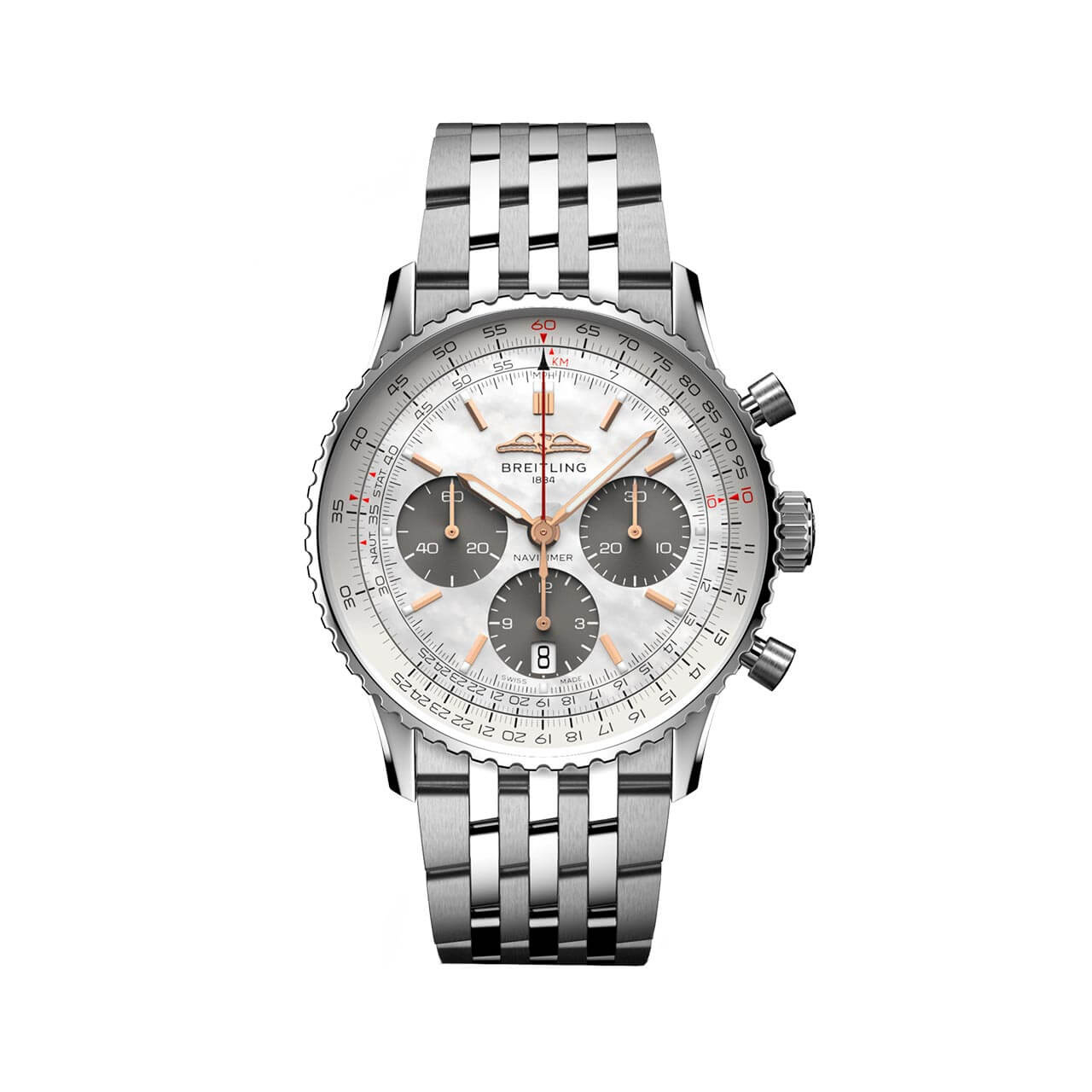 ナビタイマー B01 クロノグラフ 41 ジャパン・エディション AB0139211A1A1｜BREITLING - ブライトリング｜ウォッチ｜神戸三宮  正規時計宝飾店カミネ｜神戸三宮 正規時計宝飾店カミネ