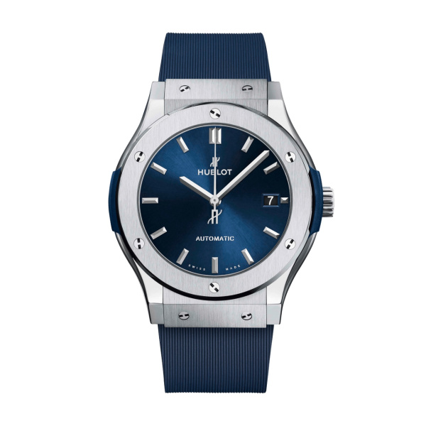 HUBLOT クラシック・フュージョン チタニウム ブルー 45mm 511.NX.7170.RX