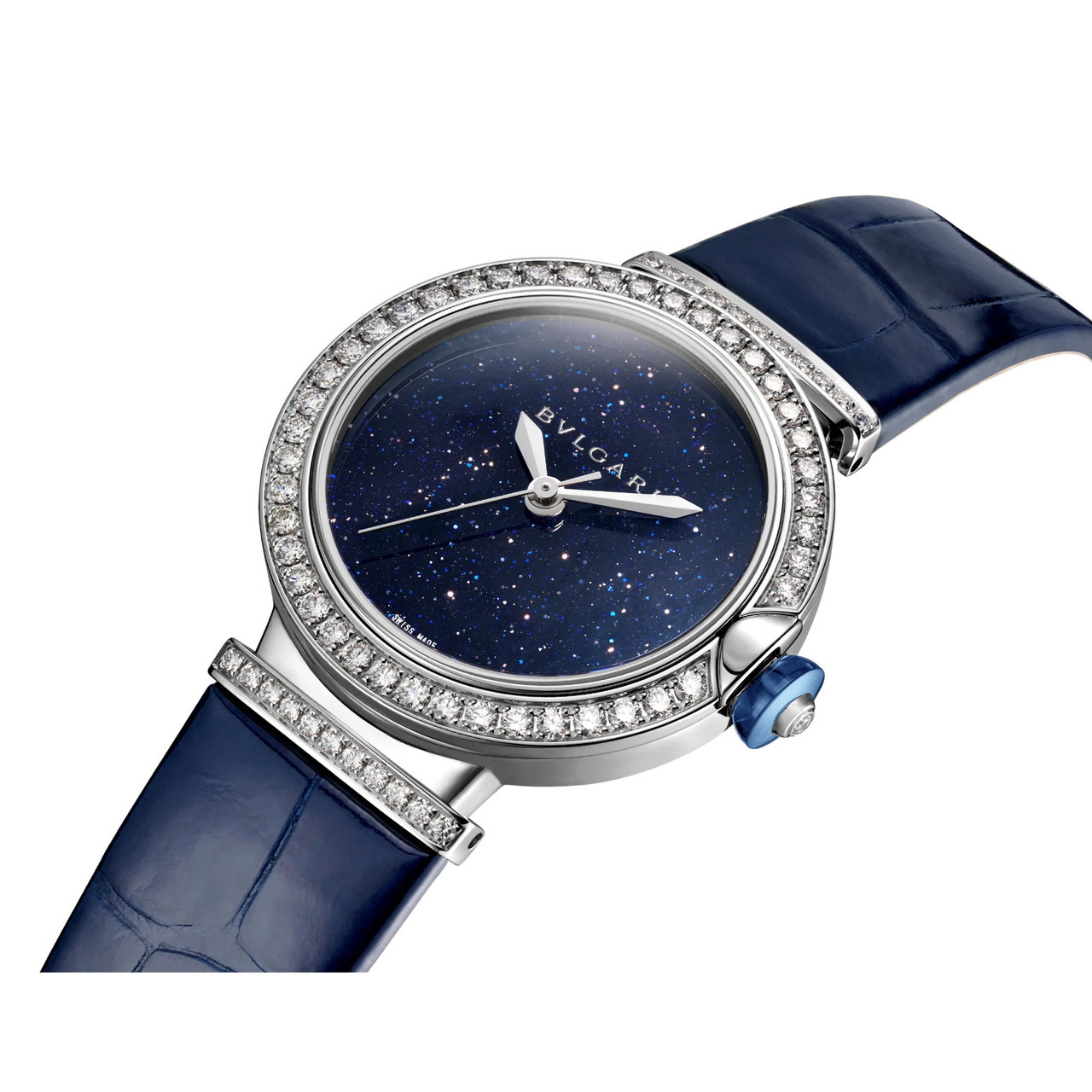 ブルガリ ルチェア アベンチュリン WG×革   レディース 腕時計