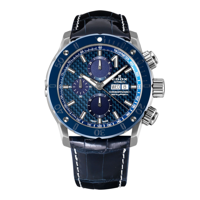 EDOX クロノオフショア1 クロノグラフ オートマチック 01122-3BU3-BUIN3-L