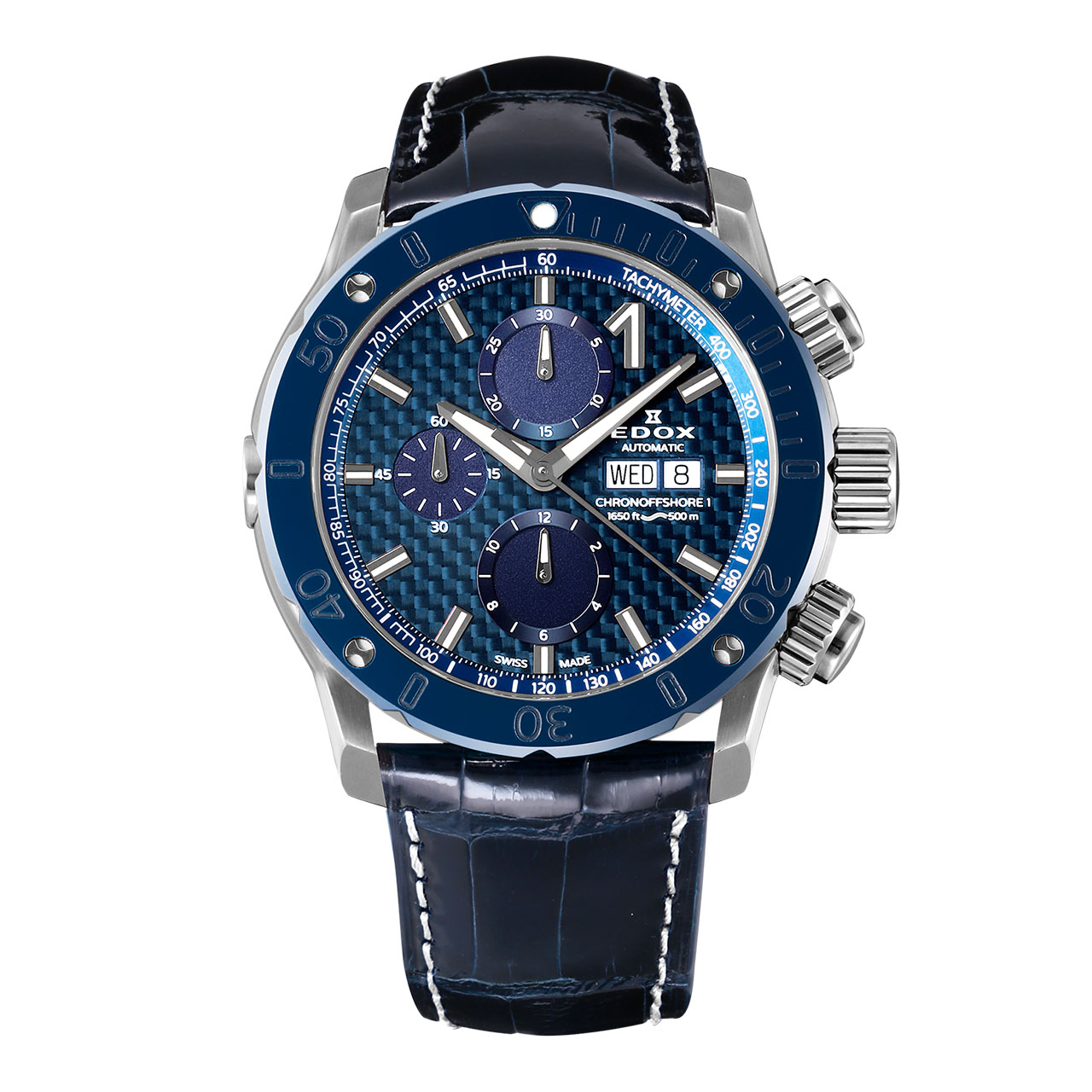 EDOX クロノオフショア1 クロノグラフ オートマチック 01122-3BU3-BUIN3-L