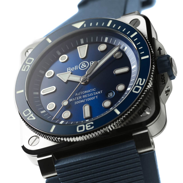 Bell & Ross BR 03 ダイバー ブルー スチール BR03A-D-BLU-ST/SRB