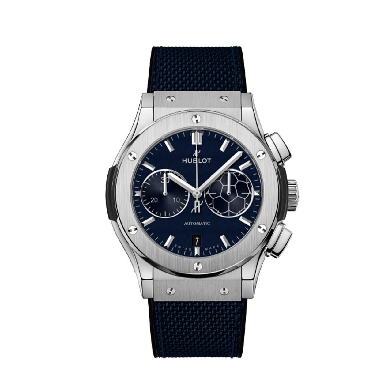 HUBLOT クロノグラフ チタニウム ブルー ヴィクトリー 521.NX.7170.NR.JFA