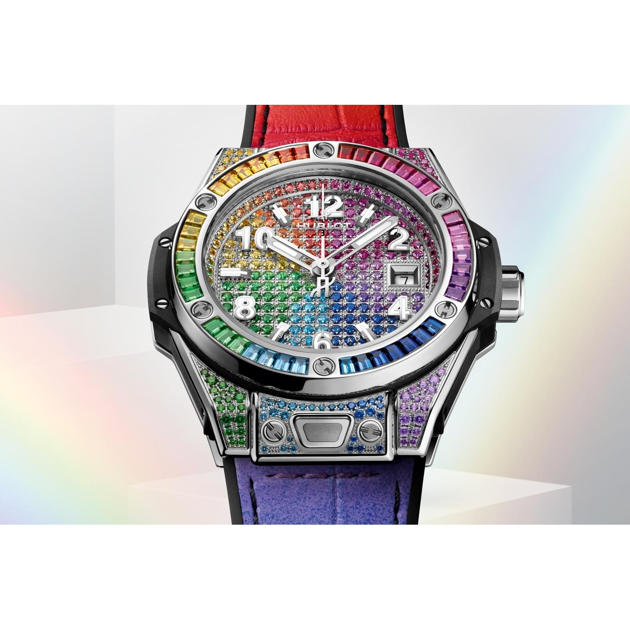 HUBLOT ビッグ・バン ワンクリック スチール レインボー 33mm 485.SX.9900.LR.0999