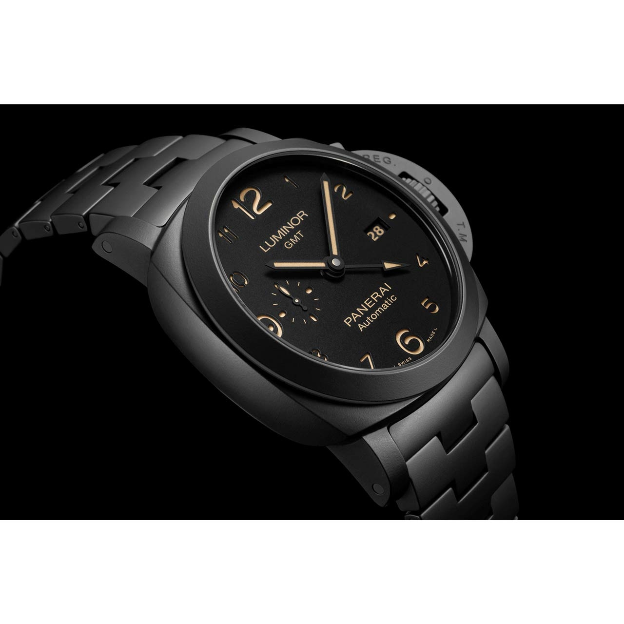 PANERAI トゥットネロ ルミノールマリーナ 1950 3デイズ GMT オートマティック チェラミカ PAM01438