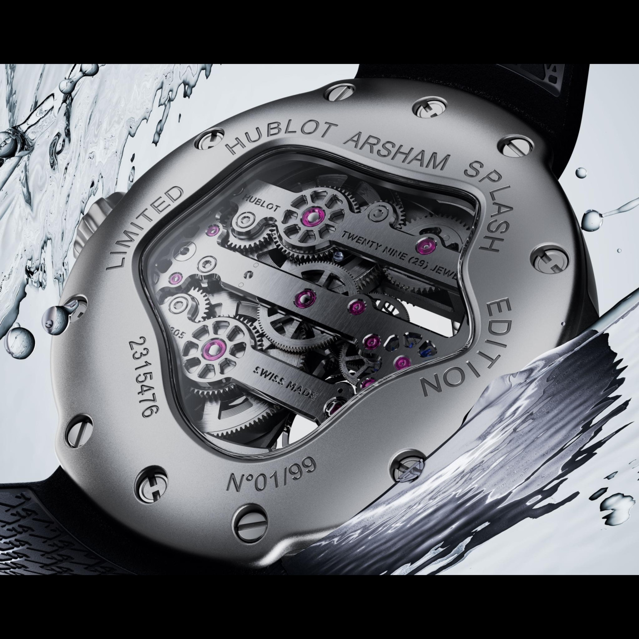 HUBLOT MP-17 メカ-10 アーシャム スプラッシュ チタニウム サファイア 917.NJ.6909.RX