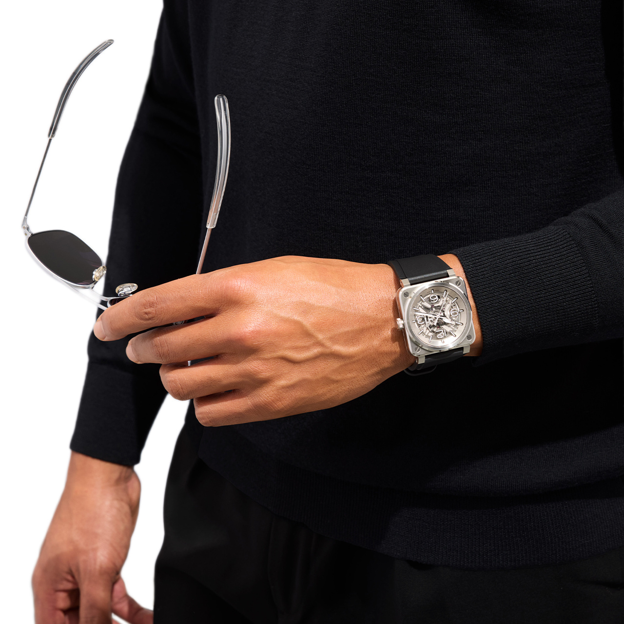 Bell & Ross BR-03 スケルトン スチール BR03A-BL-SKST/SRB