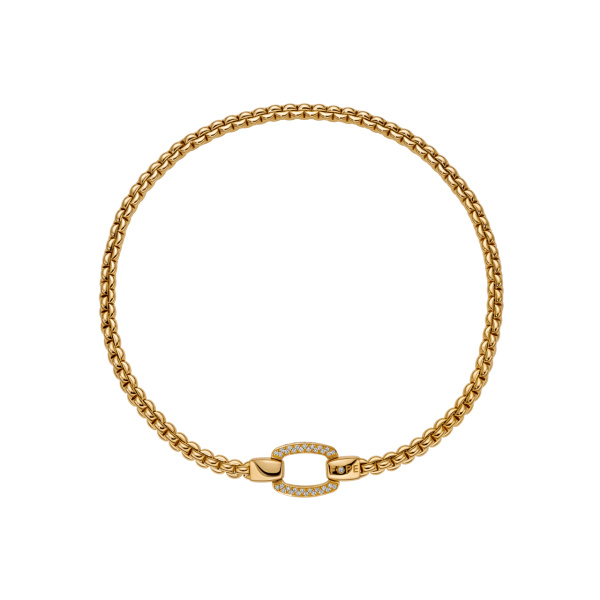 FOPE EKA Flex'it ネックレス ダイヤモンドパヴェクラスプ YG 37cm 08F10CX_PB_G_XGX_037