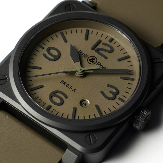 Bell & Ross BR 03 ミリタリーセラミック BR03A-MIL-CE/SRB