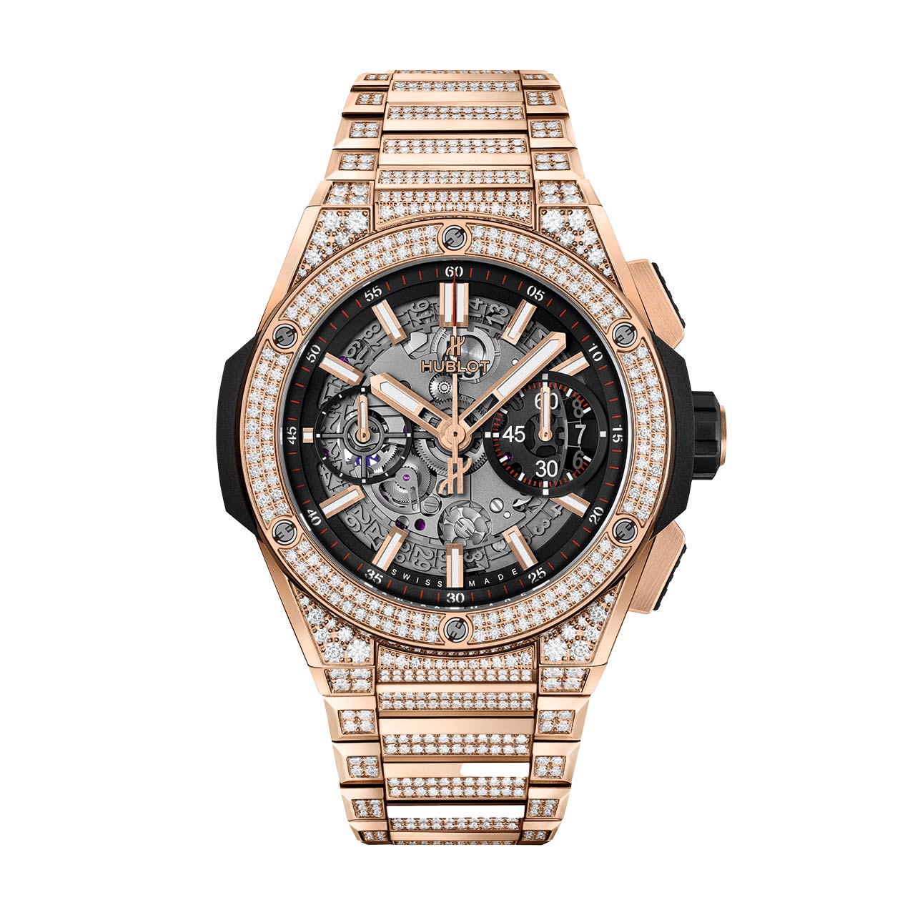 HUBLOT ビッグ・バン インテグレーテッド キングゴールド パヴェ 451.OX.1180.OX.3704