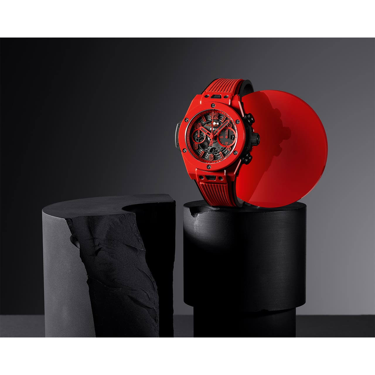 HUBLOT ワンクリック ウニコ用 ウブロベルト レッドステッチ