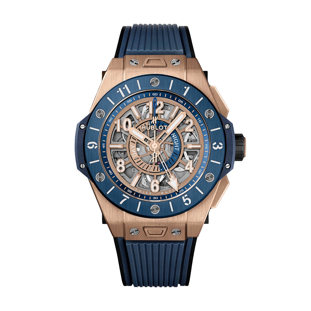 HUBLOT ビッグ・バン ウニコ GMT キングゴールド ブルーセラミック 471.OL.7128.RX