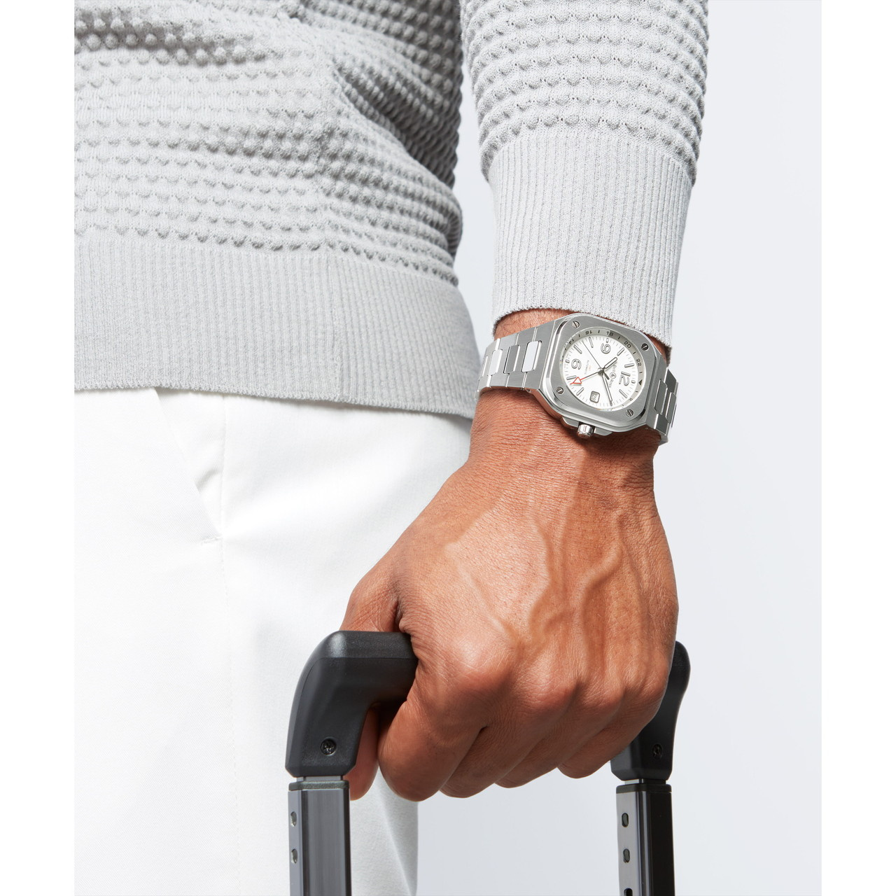 Bell & Ross BR 05 GMT ホワイト BR05G-SI-ST/SST