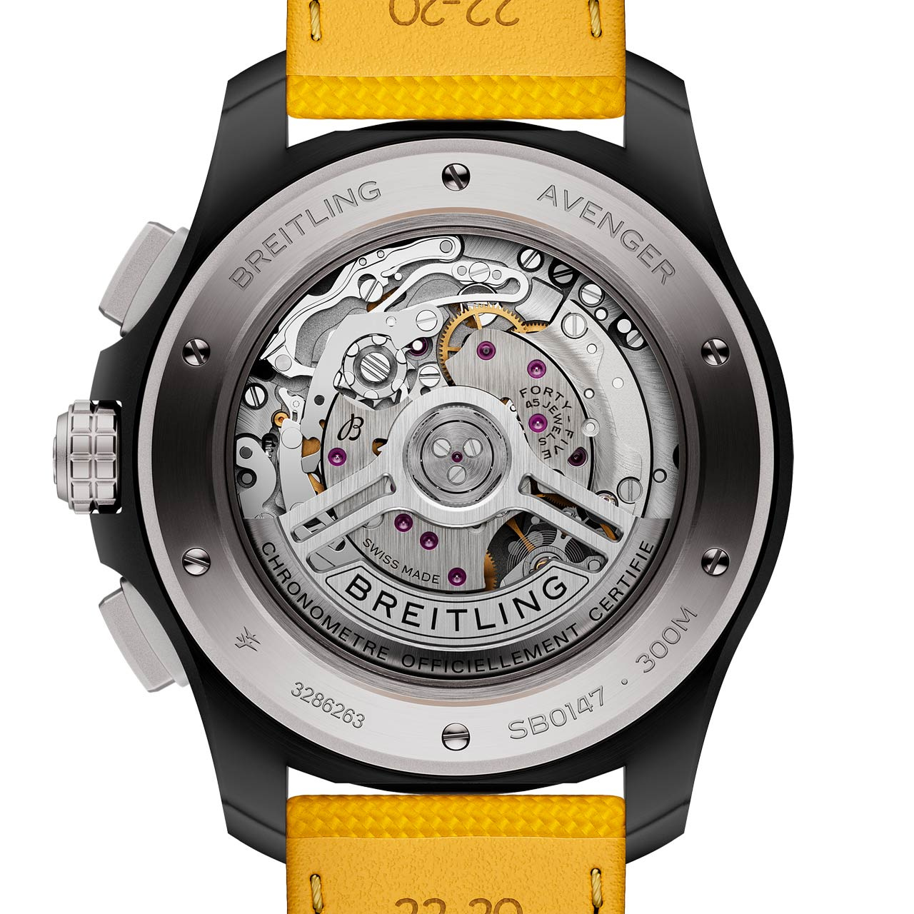 アベンジャー B01 クロノグラフ 44 ナイトミッション SB0147101I1X1｜BREITLING - ブライトリング｜ウォッチ｜神戸三宮 正規 時計宝飾店カミネ｜神戸三宮 正規時計宝飾店カミネ