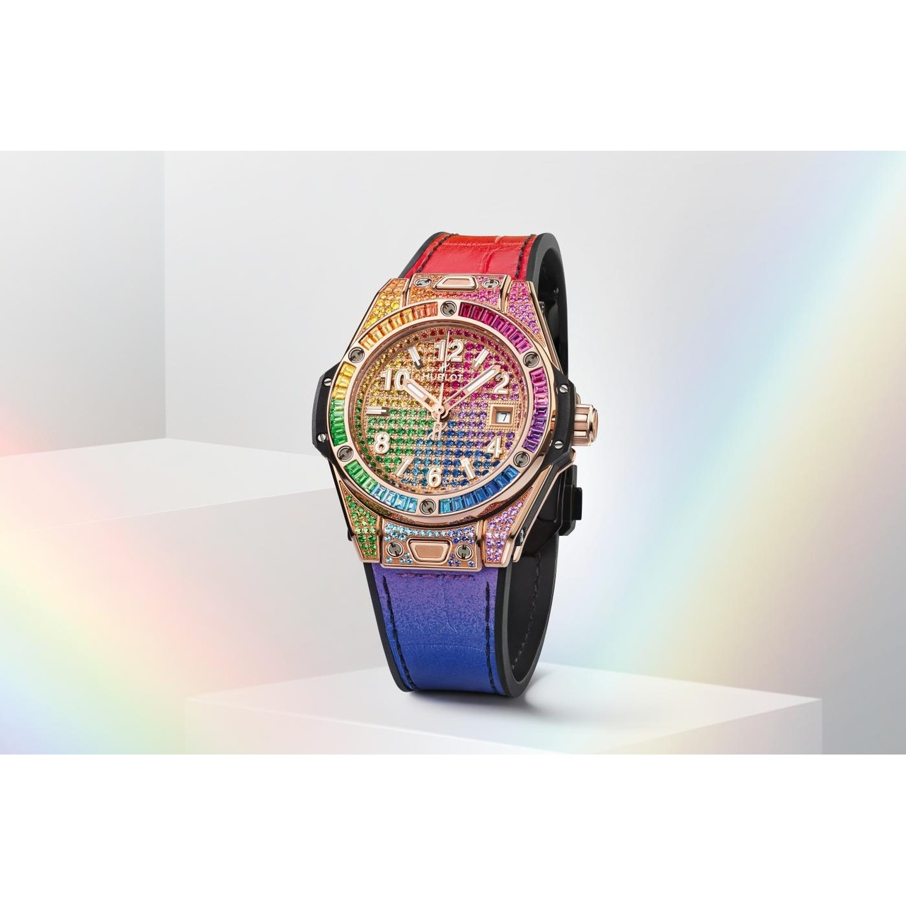 HUBLOT ビッグ・バン ワンクリック キングゴールド レインボー 485.OX.9900.LR.0999