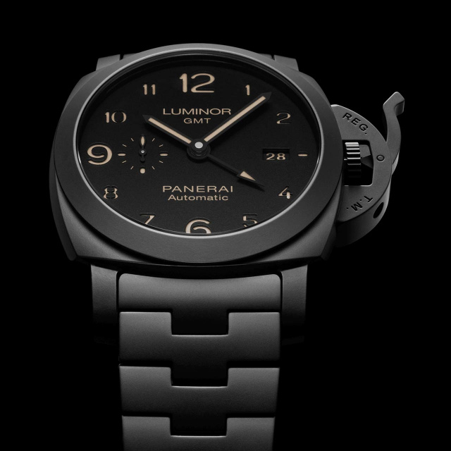 PANERAI トゥットネロ ルミノールマリーナ 1950 3デイズ GMT オートマティック チェラミカ PAM01438