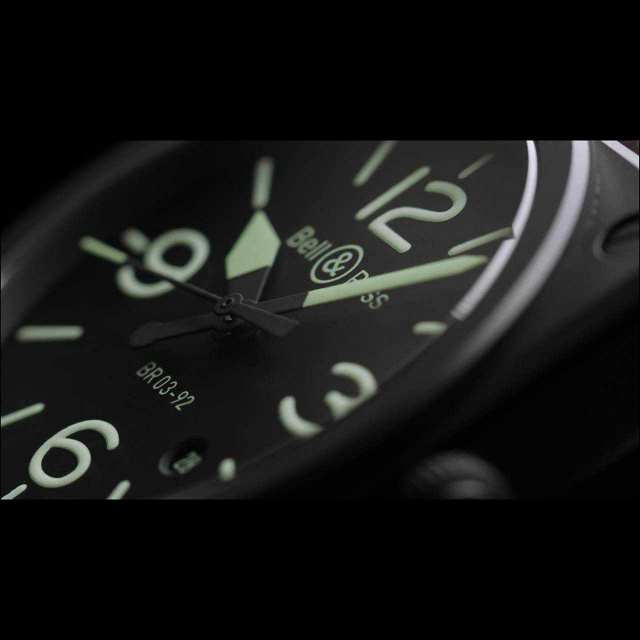 Bell & Ross BR03-92 NIGHTLUM BR0392-BL3-CE/SCA