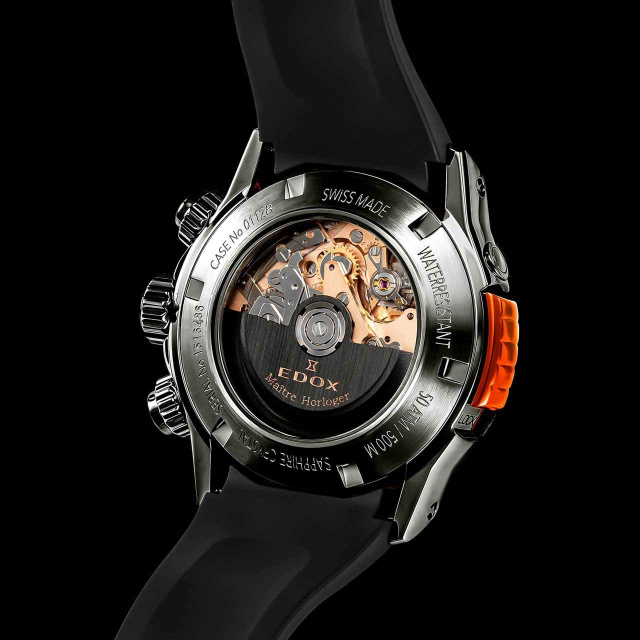 EDOX クロノオフショア1 ベゼルロック クロノグラフ オートマティック 01128-37GNNOCA-GNO