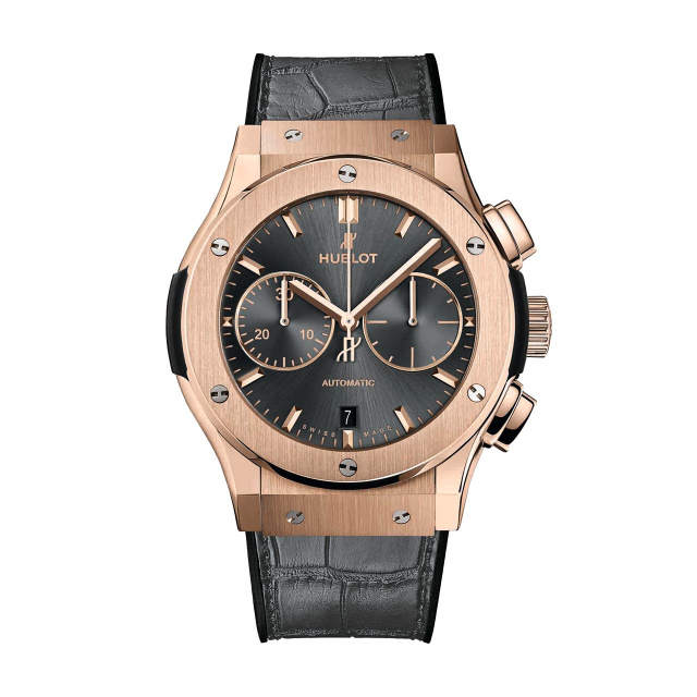 HUBLOT クラシック・フュージョン クロノグラフ キングゴールド レーシンググレー 521.OX.7081.LR