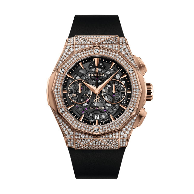 HUBLOT アエロ・フュージョン クロノグラフ オーリンスキー  キングゴールド パヴェ 525.OX.0180.RX.1704.ORL19