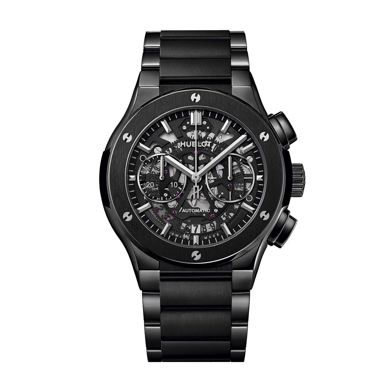 HUBLOT アエロ・フュージョン クロノグラフ ブラックマジック ブレスレット 528.CM.0170.CM