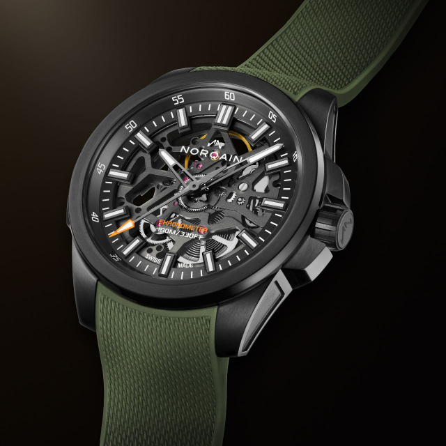 NORQAIN インディペンデンス スケルトン 40mm ブラック DLC N3008.07B01.G01.R01