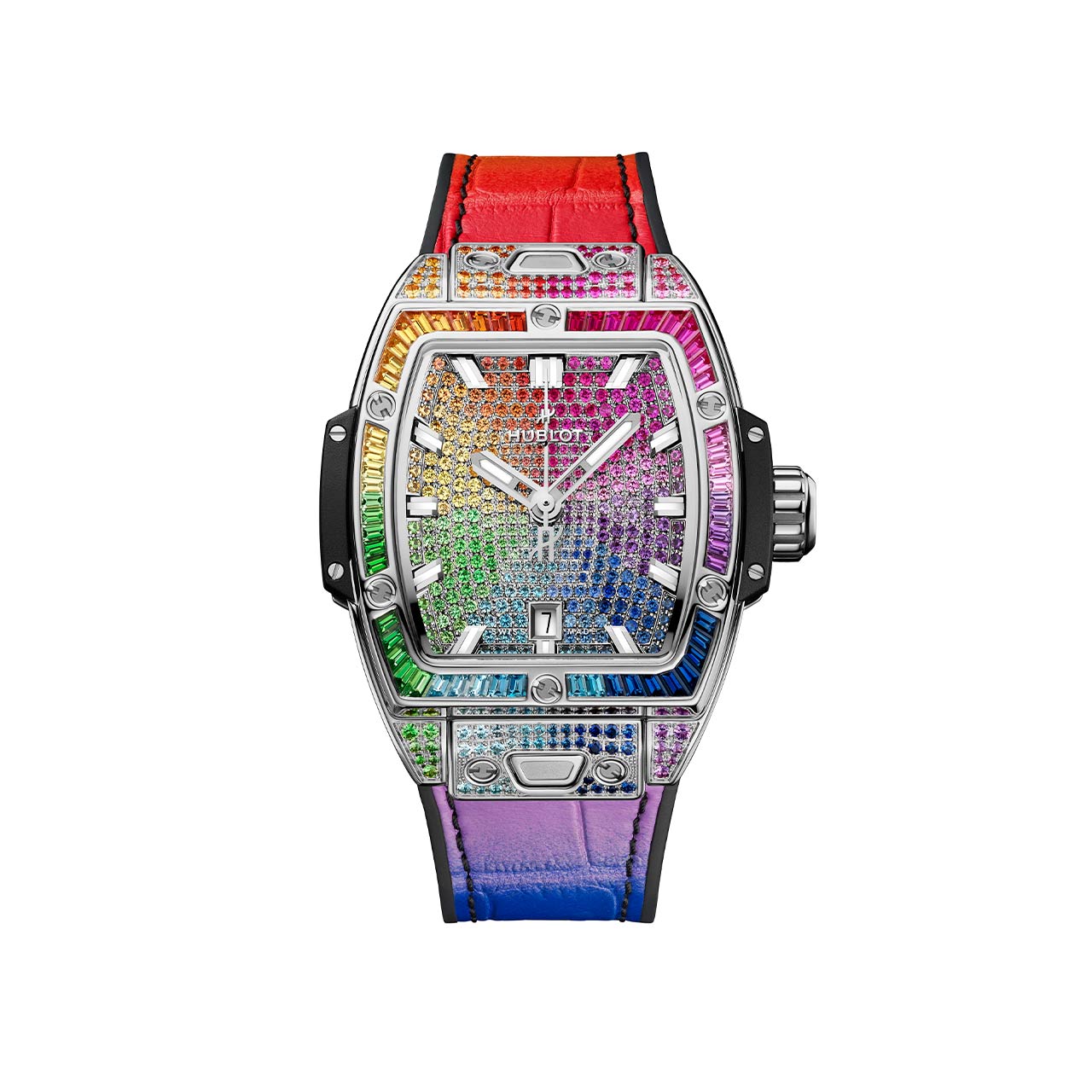 HUBLOT スピリット オブ ビッグ・バン スチール レインボー 682.SX.9900.LR.0999