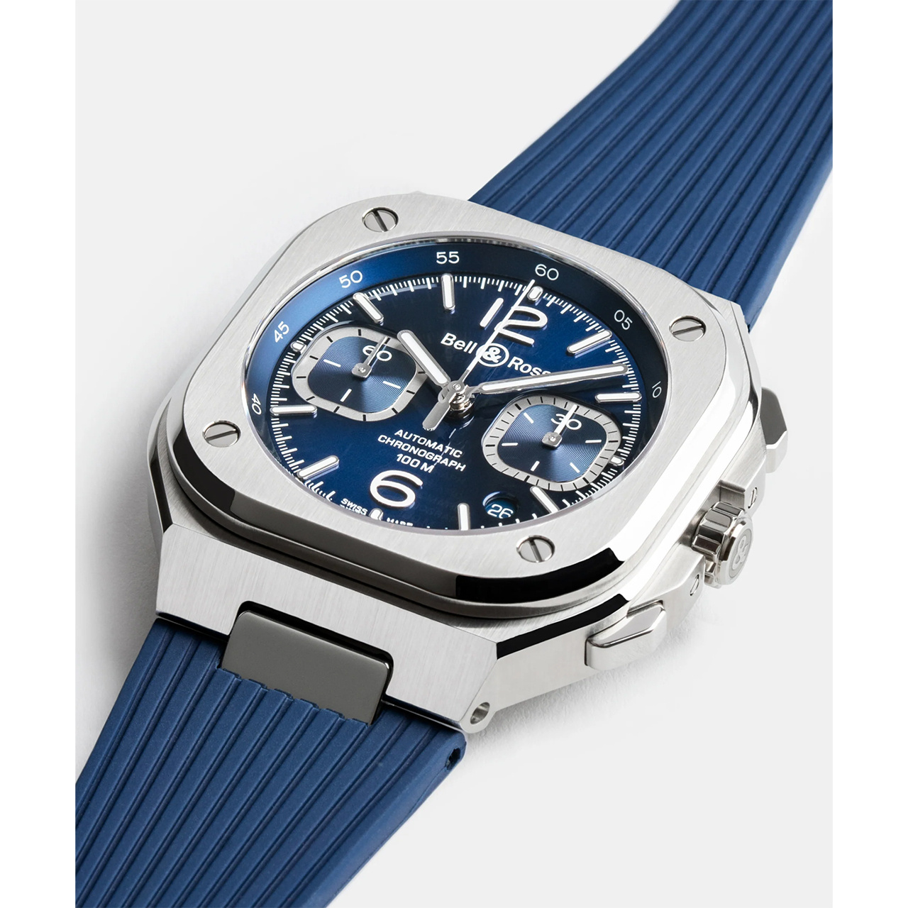 Bell & Ross BR 05 クロノ ブルー スチール BR05C-BLU-ST/SRB