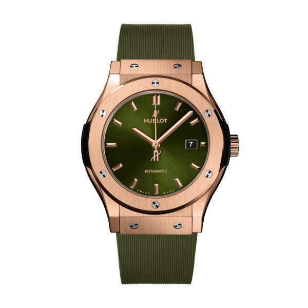 HUBLOT クラシック・フュージョン キングゴールド グリーン 42mm 542.OX.8980.RX