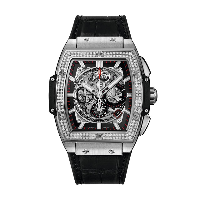 HUBLOT スピリット オブ ビッグ・バン チタニウム ダイヤモンド 601.NX.0173.LR.1104