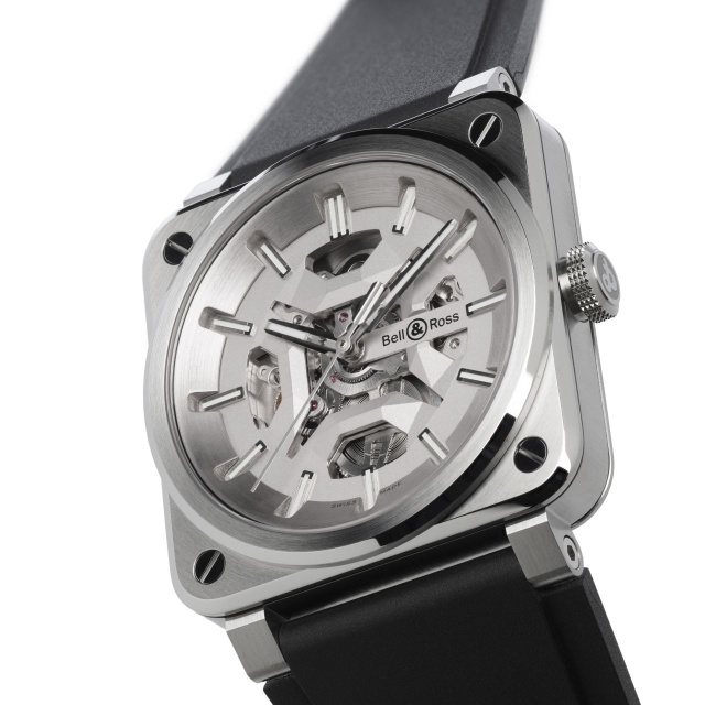 Bell & Ross BR-03 スケルトン グレー スティール BR03A-GR-SKST/SRB