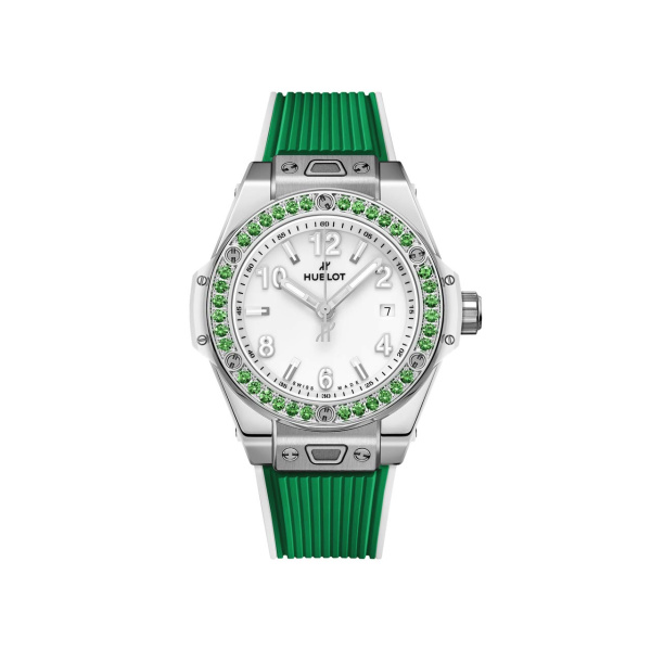 HUBLOT ビッグ・バン ワンクリック ジョイフル スチール アップルグリーン 485.SG.2210.RX.1222