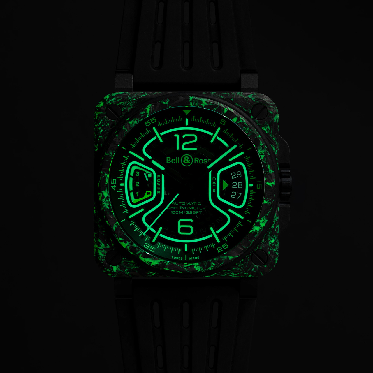 Bell & Ross BR-X3 ナイト ビジョン BRX3R-GN-CA/SRB