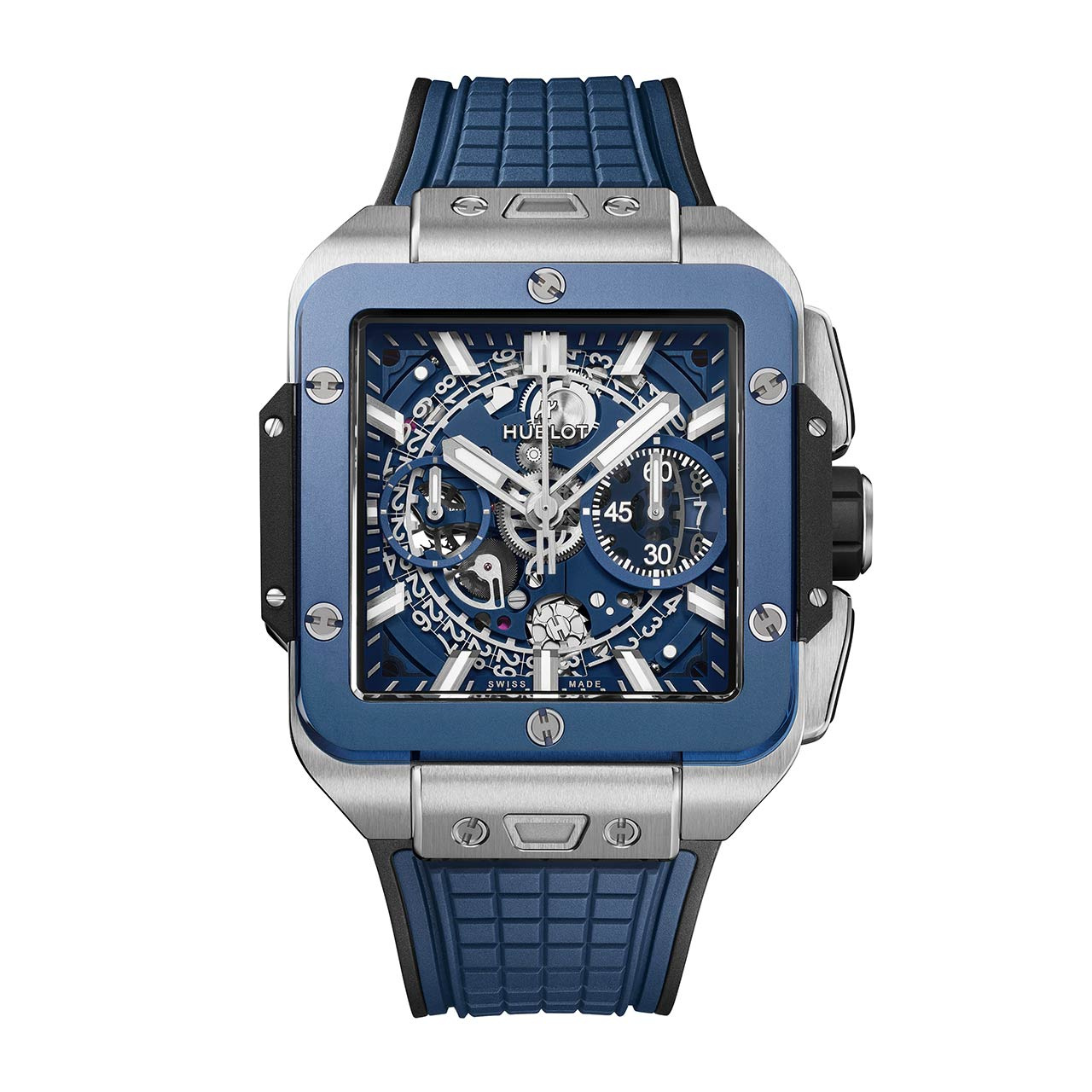 HUBLOT スクエア・バン ウニコ チタニウム ブルーセラミック 821.NL.5170.RX