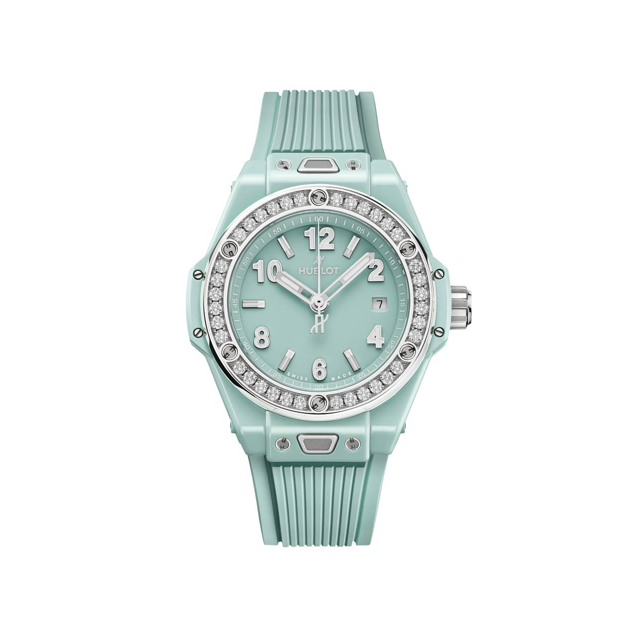 HUBLOT ビッグ・バン ワンクリック ミントグリーンセラミック ダイヤモンド 485.GS.5271.RX.1204