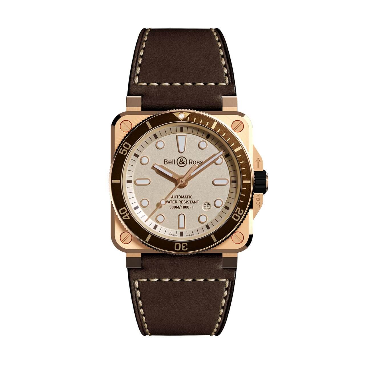 Bell & Ross BR 03-92 ダイバー ホワイト ブロンズ BR0392-D-WH-BR/SCA