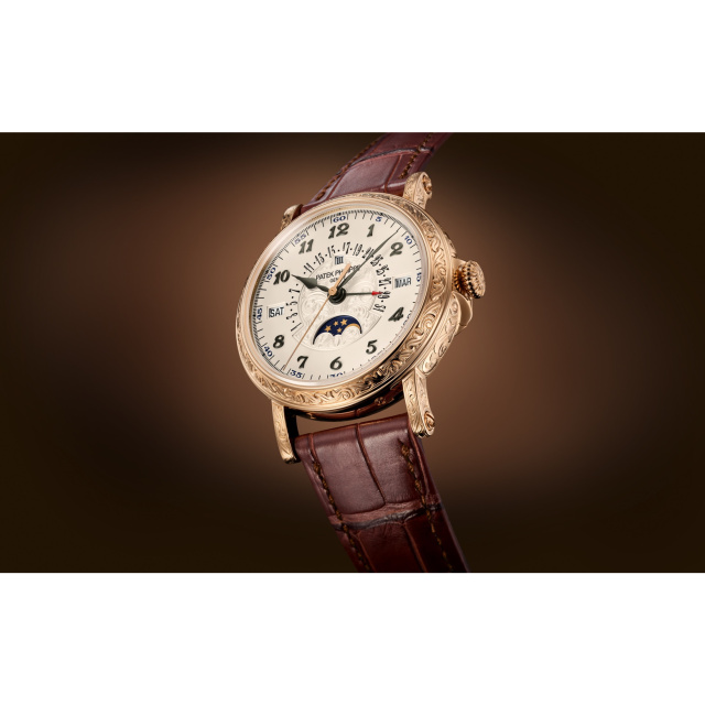 PATEK PHILIPPE レトログラード日付表示針付永久カレンダー, 希少なハンドクラフト 5160/500R-001
