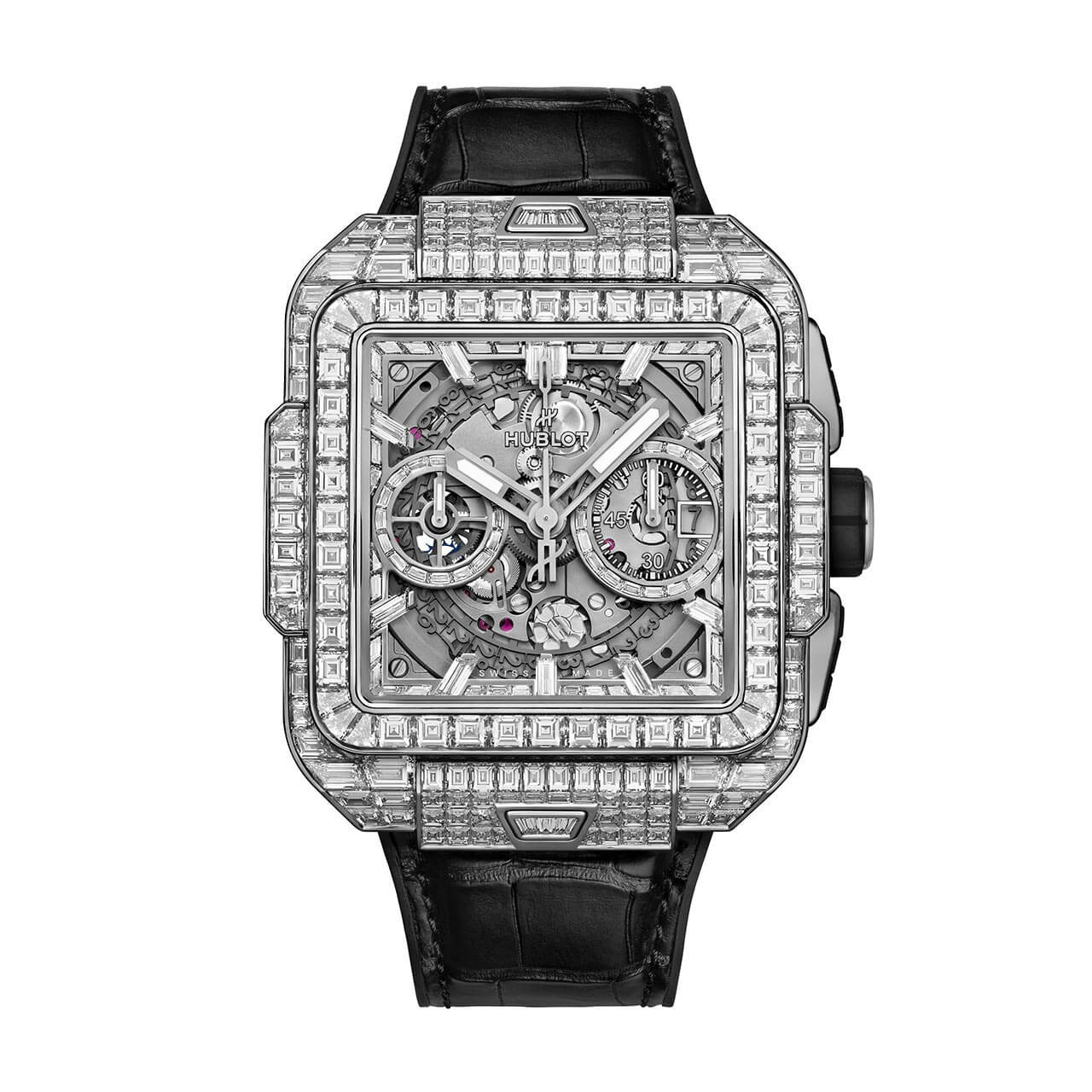 スクエア・バン ウニコ ハイジュエリー ホワイトゴールド 821.WX.9017.LR.9904｜HUBLOT - ウブロ｜ウォッチ｜神戸三宮 正規時計宝飾店カミネ｜神戸三宮  正規時計宝飾店カミネ