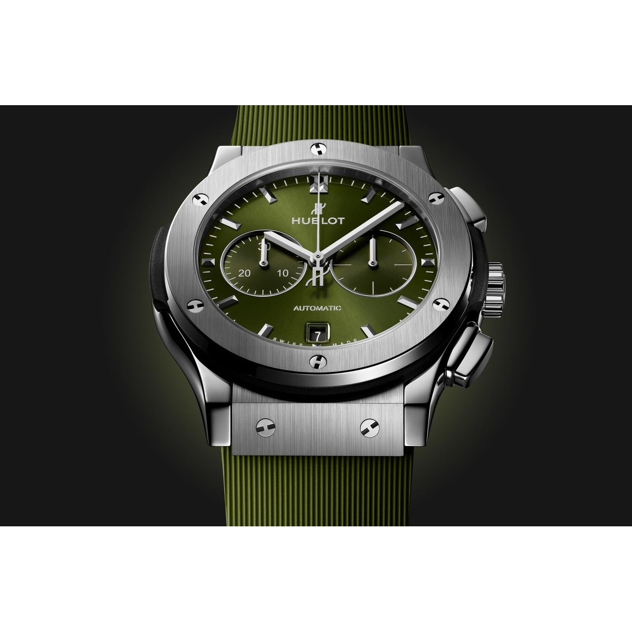 HUBLOT クラシック・フュージョン クロノグラフ チタニウム グリーン 42mm 541.NX.8970.RX