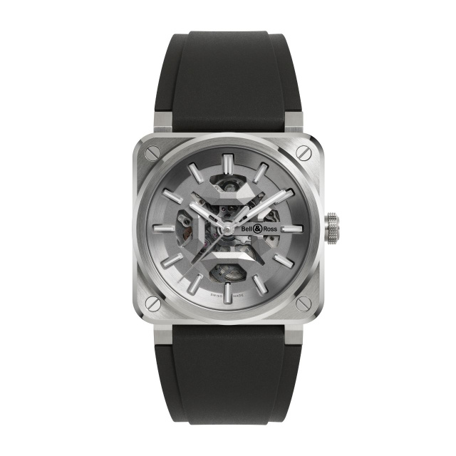 Bell & Ross BR-03 スケルトン グレー スティール BR03A-GR-SKST/SRB
