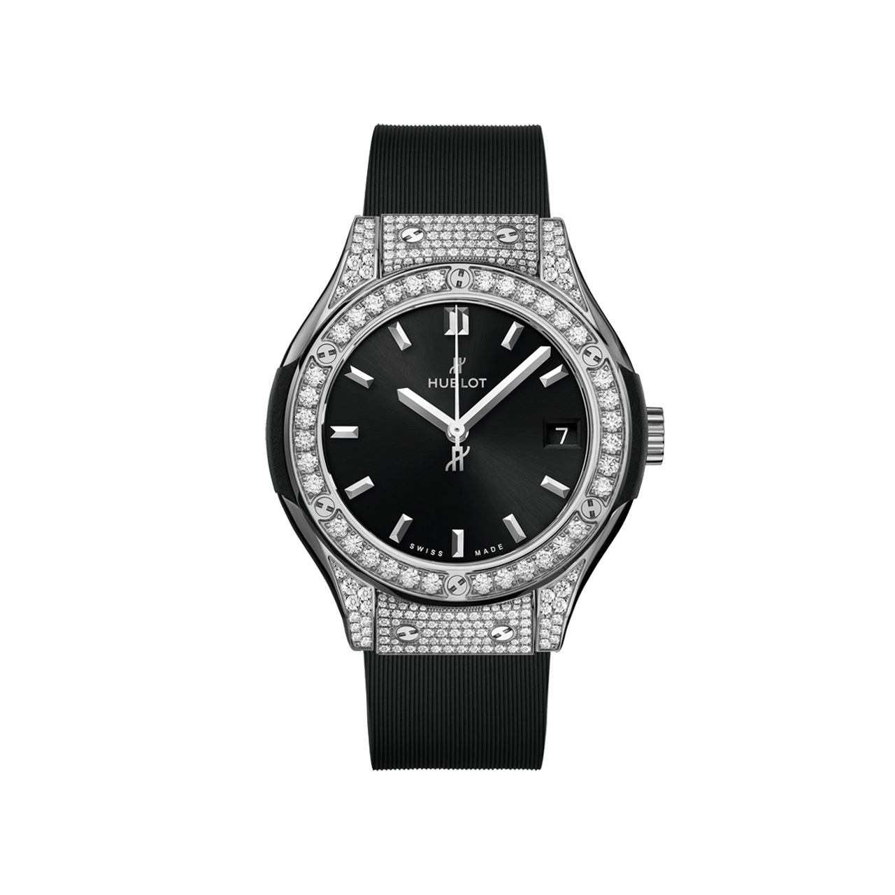HUBLOT クラシック・フュージョン チタニウム パヴェ 33mm 581.NX.1470.RX.1704