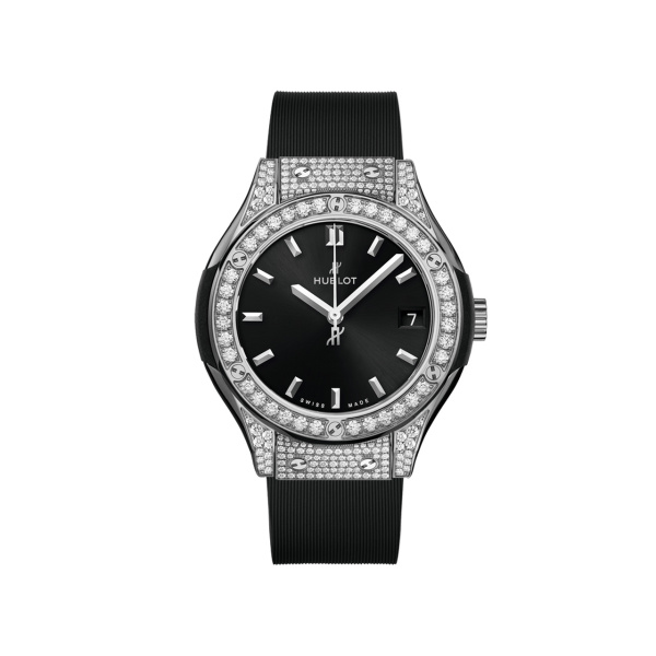 HUBLOT クラシック・フュージョン チタニウム パヴェ 33mm 581.NX.1470.RX.1704
