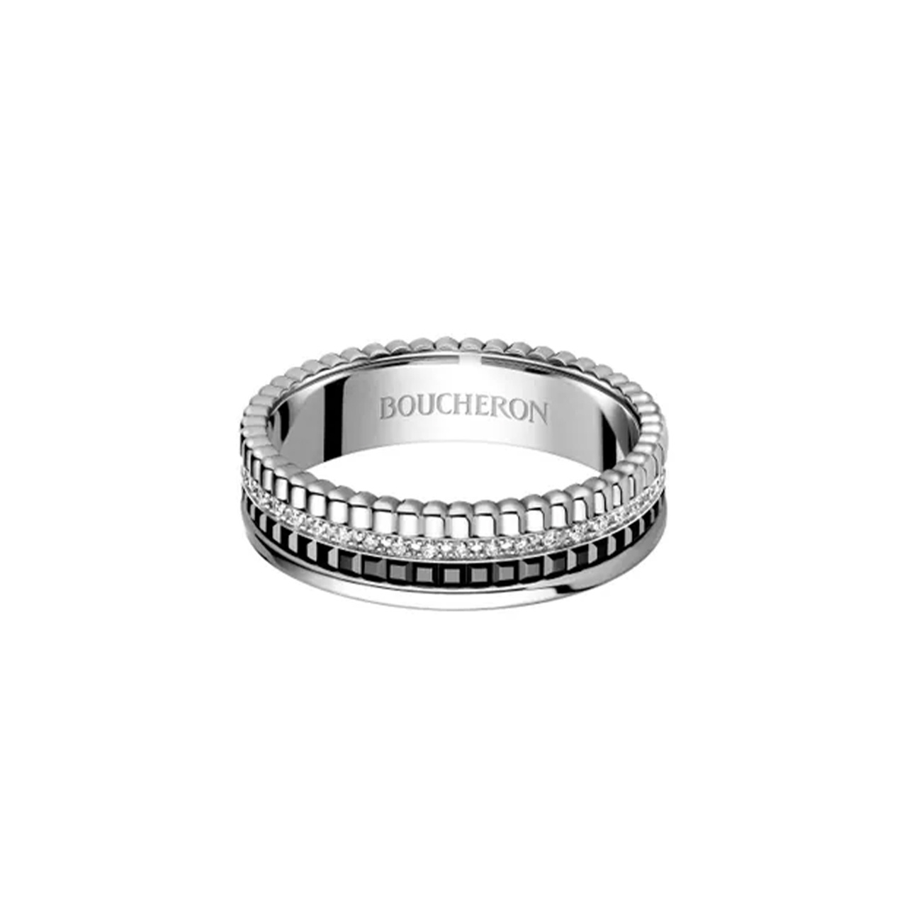 BOUCHERON キャトル ブラック ダイヤモンド リング エクストラスモール JRG03511