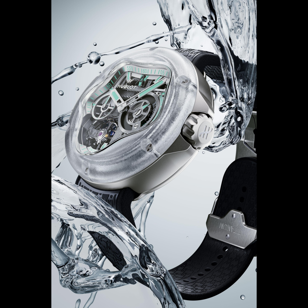 HUBLOT MP-17 メカ-10 アーシャム スプラッシュ チタニウム サファイア 917.NJ.6909.RX