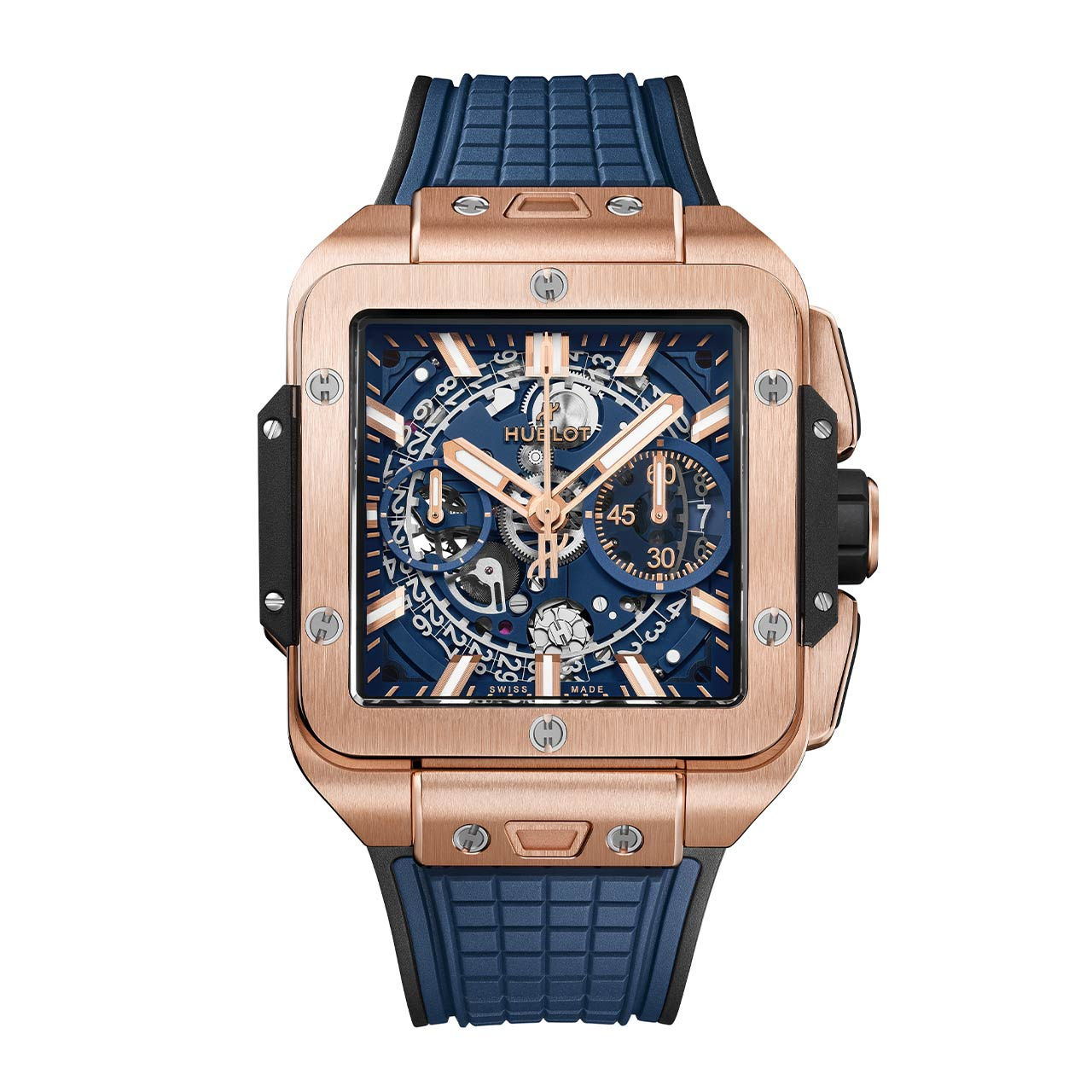 スクエア・バン ウニコ キングゴールド ブルー 821.OX.5180.RX｜HUBLOT - ウブロ｜ウォッチ｜神戸三宮  正規時計宝飾店カミネ｜神戸三宮 正規時計宝飾店カミネ