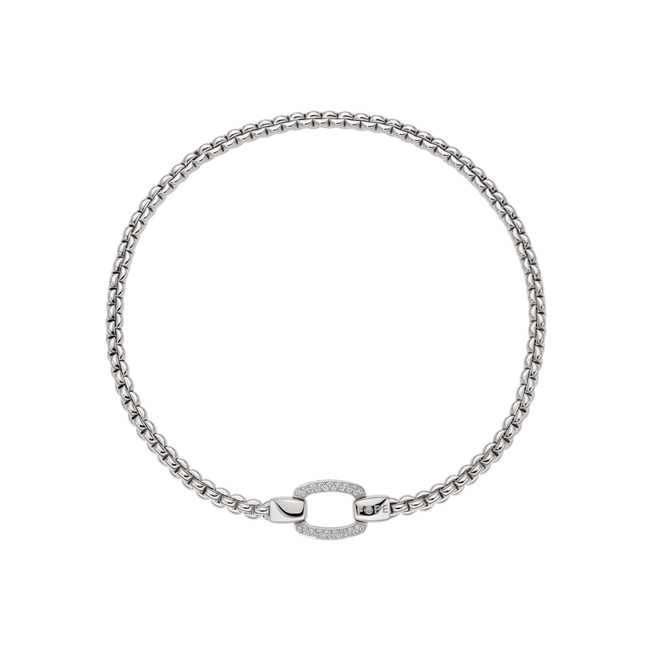 FOPE EKA Flex'it ネックレス ダイヤモンドパヴェクラスプ WG 37cm 08F10CX_PB_B_XBX_037