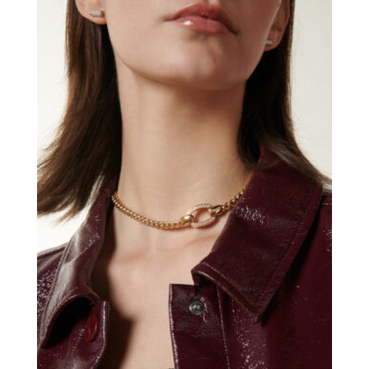 FOPE EKA Flex'it ネックレス ダイヤモンドパヴェクラスプ RG 37cm 08F10CX_PB_R_XRX_037