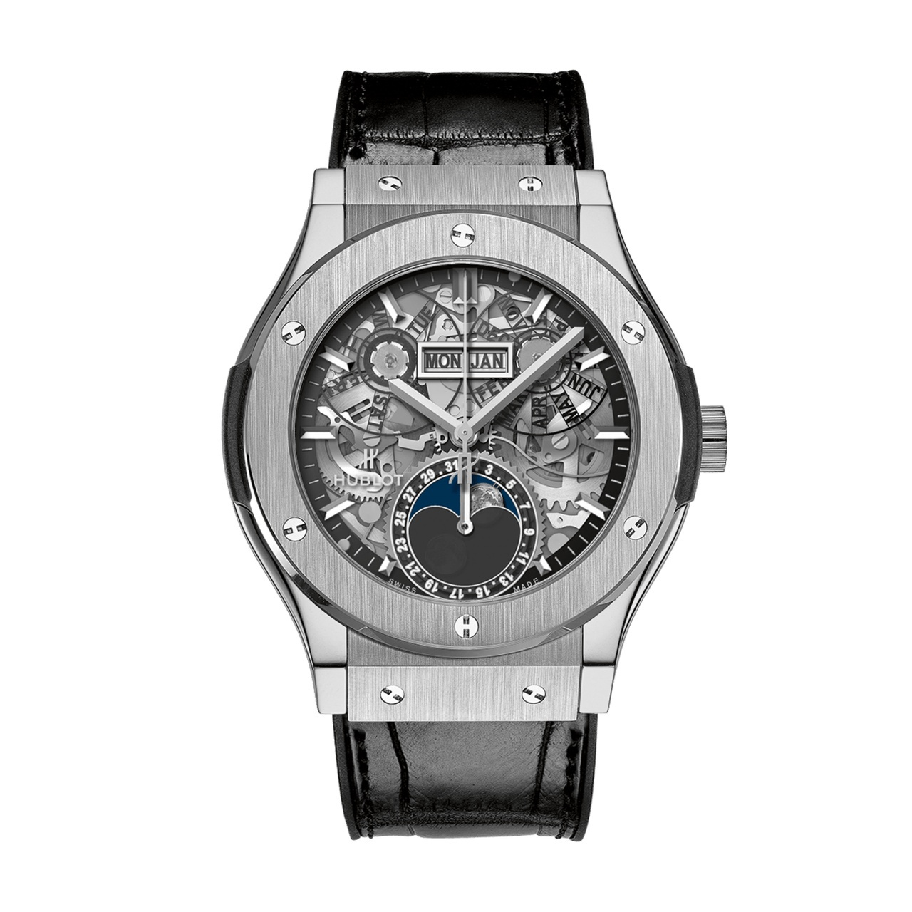HUBLOT クラシック・フュージョン アエロ・フュージョン ムーンフェイズ チタニウム 42mm 547.NX.0170.LR